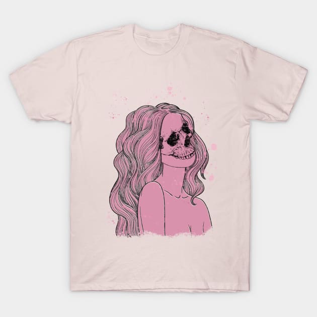 Girl Beauty Skull T-Shirt by PopCycle